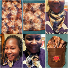 Men and women's matching handkerchief and neck scarf set!