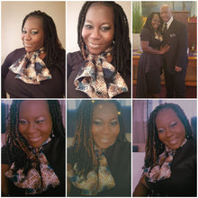 Men and women's matching handkerchief and neck scarf set!